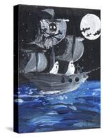 Ghost Ship Skull & Cross Bones Halloween-sylvia pimental-Stretched Canvas