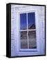 Ghost Town, Old Building with Window Reflection, Bannock, Montana, USA-Darrell Gulin-Framed Stretched Canvas