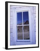 Ghost Town, Old Building with Window Reflection, Bannock, Montana, USA-Darrell Gulin-Framed Premium Photographic Print