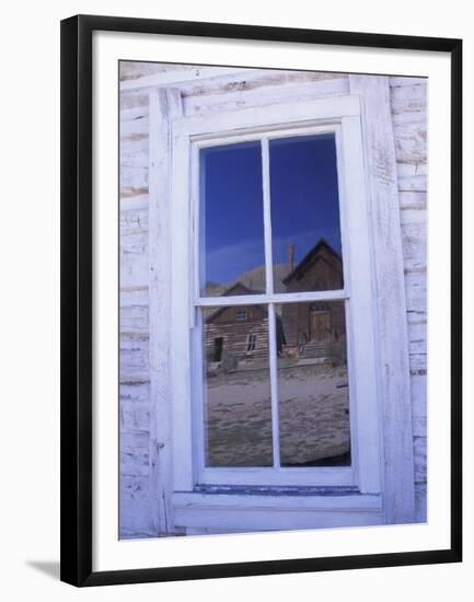 Ghost Town, Old Building with Window Reflection, Bannock, Montana, USA-Darrell Gulin-Framed Premium Photographic Print