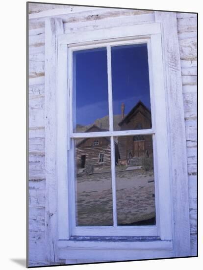 Ghost Town, Old Building with Window Reflection, Bannock, Montana, USA-Darrell Gulin-Mounted Premium Photographic Print