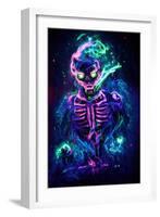 Ghostly Skeleton-null-Framed Art Print