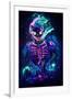 Ghostly Skeleton-null-Framed Art Print