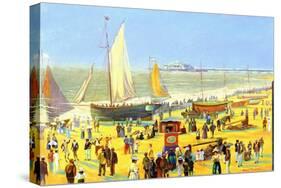 Ghosts on Brighton Beach-Robert Tyndall-Stretched Canvas