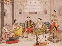 Detail from Group of Nautch Girls, 1800-25-Ghulam Ali Khan-Framed Stretched Canvas