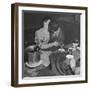 GI Kissing His Lady Friend After a Glass of Champagne-Ed Clark-Framed Photographic Print