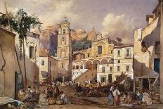 Posilippo Road, Naples, 1856-Giacinto Gigante-Giclee Print