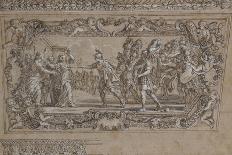 Horatius Slaying His Sister Horatia Outside the Walls of Rome: Design for a Ceiling Decoration…-Giacinto Gimignani Or Gemignano-Giclee Print