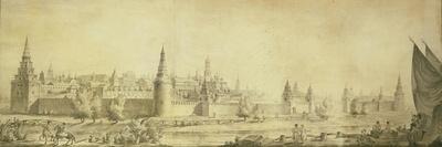 Panoramic View of Moscow Kremlin by the End of the 18th Century, End 1790s-Giacomo Antonio Domenico Quarenghi-Framed Giclee Print