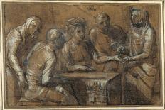 Five Figures in an Interior-Giacomo Cavedone-Stretched Canvas