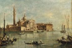 Venice, the Rialto Bridge-Giacomo Guardi-Framed Stretched Canvas