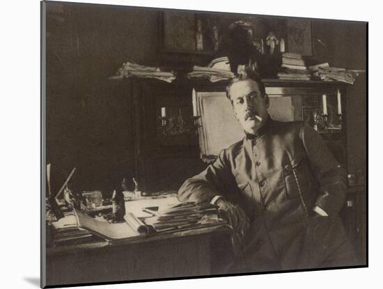Giacomo Puccini Italian Composer in His Study-null-Mounted Photographic Print