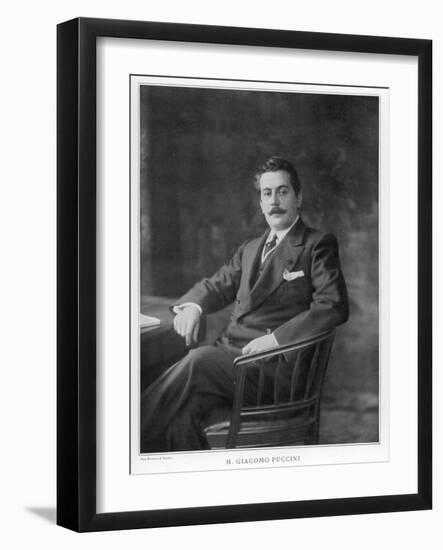 Giacomo Puccini Italian Musician at the Time of Madama Butterfly-null-Framed Art Print