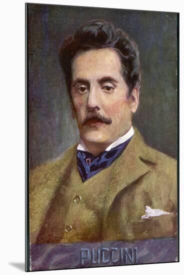 Giacomo Puccini Italian Opera Composer in Middle Age-null-Mounted Photographic Print