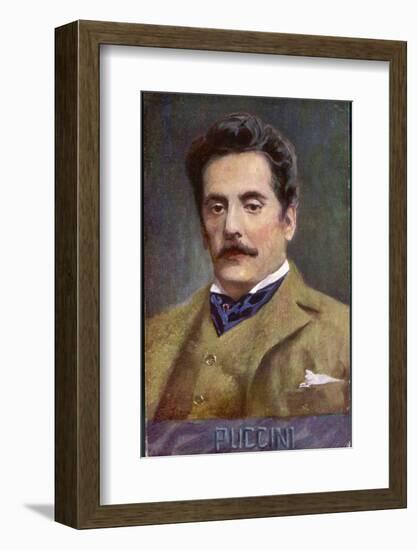 Giacomo Puccini Italian Opera Composer in Middle Age-null-Framed Photographic Print