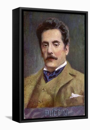 Giacomo Puccini Italian Opera Composer in Middle Age-null-Framed Stretched Canvas