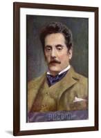 Giacomo Puccini Italian Opera Composer in Middle Age-null-Framed Photographic Print