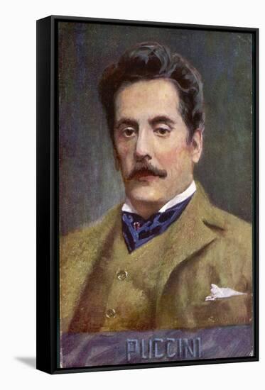 Giacomo Puccini Italian Opera Composer in Middle Age-null-Framed Stretched Canvas