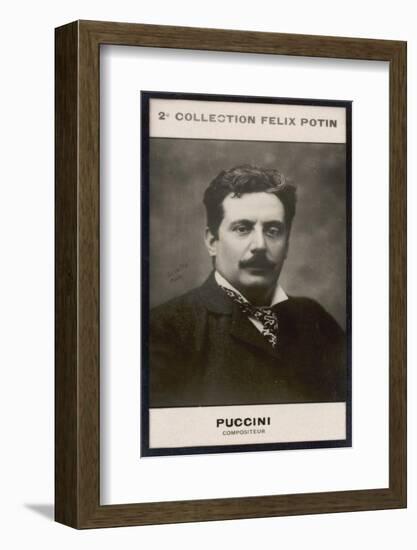 Giacomo Puccini Italian Opera Composer in Middle Age-null-Framed Photographic Print