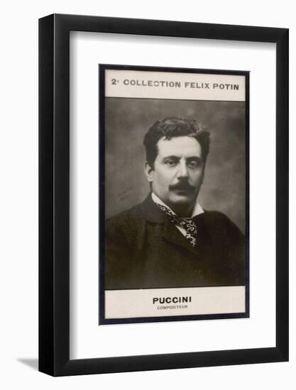 Giacomo Puccini Italian Opera Composer in Middle Age-null-Framed Photographic Print