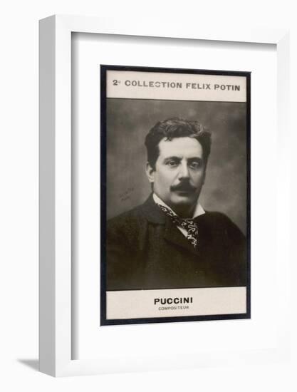 Giacomo Puccini Italian Opera Composer in Middle Age-null-Framed Photographic Print