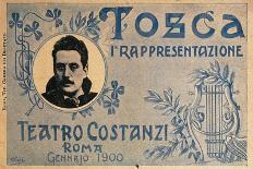 Richard Ginori's Plate Depicting Schaunard, Created on Occasion of Premiere of Opera La Boheme-Giacomo Puccini-Giclee Print