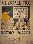 Title Page of Sheet Music of E L'Uccellino, Lullaby-Giacomo Puccini-Giclee Print