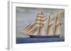 Giacomo Tubino Schooner, Italy, 19th Century-null-Framed Giclee Print