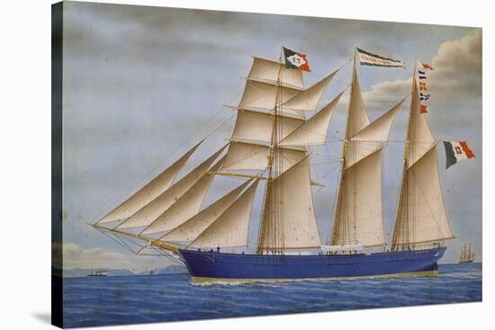 Giacomo Tubino Schooner, Italy, 19th Century-null-Stretched Canvas