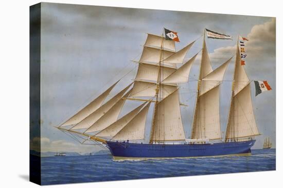 Giacomo Tubino Schooner, Italy, 19th Century-null-Stretched Canvas
