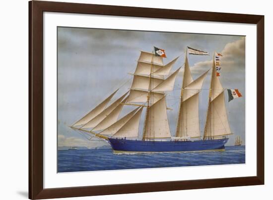 Giacomo Tubino Schooner, Italy, 19th Century-null-Framed Giclee Print