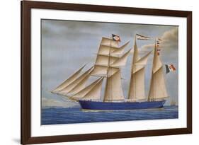 Giacomo Tubino Schooner, Italy, 19th Century-null-Framed Giclee Print