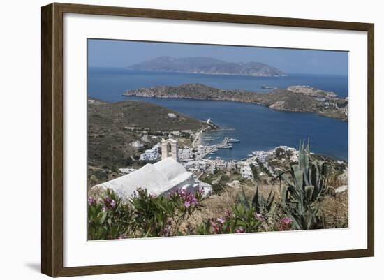 Gialos from Chora, Ios, Cyclades, Greek Islands, Greece-Rolf Richardson-Framed Photographic Print