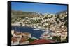 Gialos Harbour, Symi, Dodecanese, Greek Islands, Greece, Europe-null-Framed Stretched Canvas