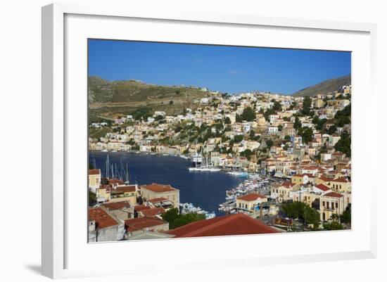 Gialos Harbour, Symi, Dodecanese, Greek Islands, Greece, Europe-null-Framed Photographic Print