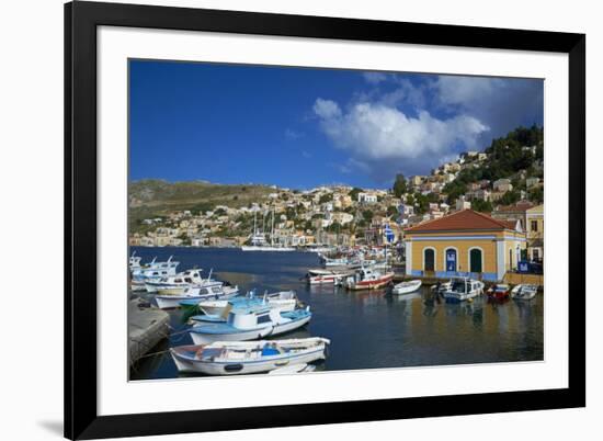 Gialos Harbour, Symi Island, Dodecanese, Greek Islands, Greece, Europe-Tuul-Framed Photographic Print