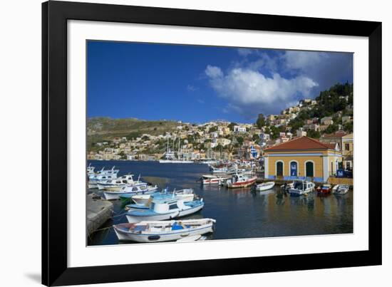 Gialos Harbour, Symi Island, Dodecanese, Greek Islands, Greece, Europe-Tuul-Framed Photographic Print