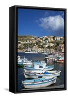 Gialos Harbour, Symi Island, Dodecanese, Greek Islands, Greece, Europe-Tuul-Framed Stretched Canvas