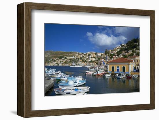 Gialos Harbour, Symi Island, Dodecanese, Greek Islands, Greece, Europe-Tuul-Framed Photographic Print