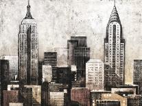 New York City in Silver-Giampaolo Pasi-Framed Stretched Canvas