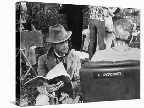 Giancarlo Giannini and Luchino Visconti on the Set of the Innocent-Marisa Rastellini-Stretched Canvas