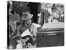 Giancarlo Giannini and Luchino Visconti on the Set of the Innocent-Marisa Rastellini-Stretched Canvas