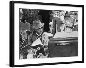 Giancarlo Giannini and Luchino Visconti on the Set of the Innocent-Marisa Rastellini-Framed Photographic Print