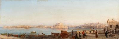 A Moonlit View of Fort St Angelo, Valletta, 1887-Giancinto Gianni-Giclee Print