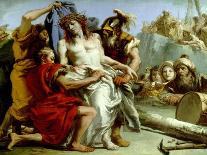 Carnival Scene (The Minue)-Giandomenico Tiepolo-Stretched Canvas