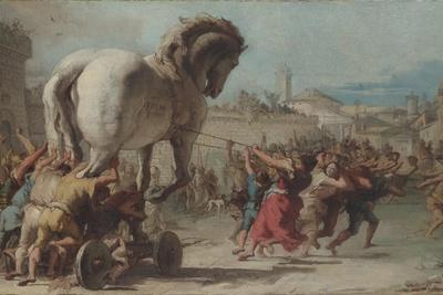 The Procession of the Trojan Horse into Troy, Ca 1760