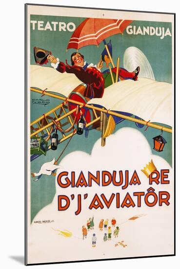 Gianduja Re D'J'Aviator Poster-Carlo Nicco-Mounted Giclee Print