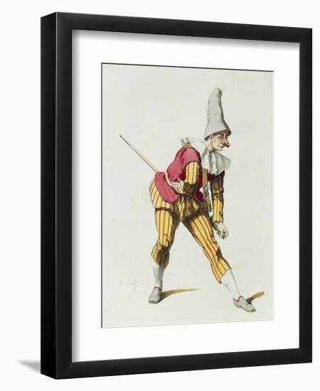 Giangurgolo in 1625-Maurice Sand-Framed Giclee Print