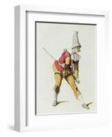 Giangurgolo in 1625-Maurice Sand-Framed Giclee Print