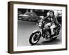 Gianni Nazzaro Riding a Kawasaki Motorbike-null-Framed Photographic Print